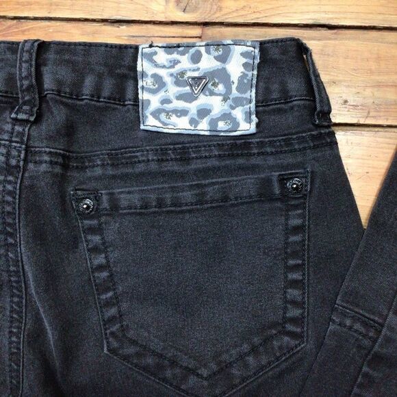 RARE Guess lace up bottoms low rise skinny dark jeans - Picture 3 of 7